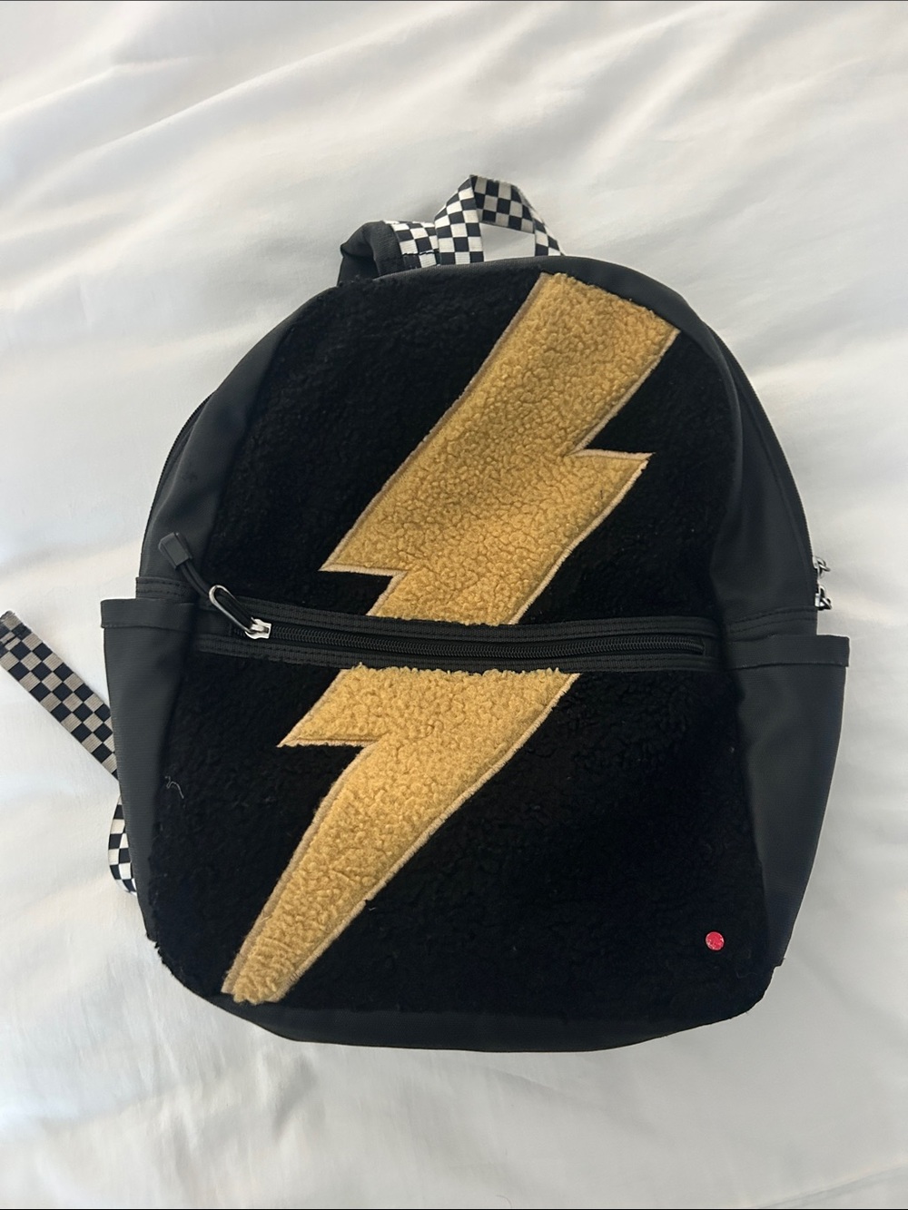 STATE Black Backpack with Gold Lightning Bolt Accent